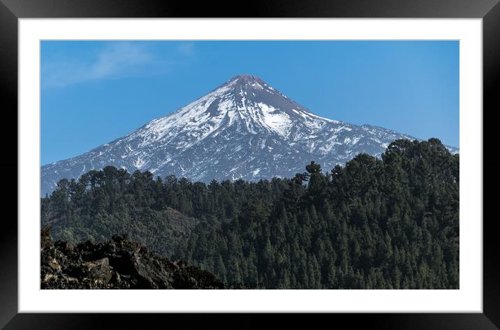 El Teide Tenerife Framed Mounted Print by David O'Brien