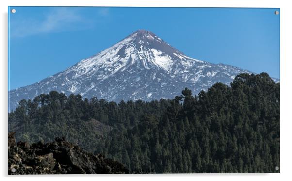 El Teide Tenerife Acrylic by David O'Brien