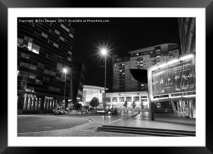 Manchester in the evening Framed Mounted Print by Derrick Fox Lomax