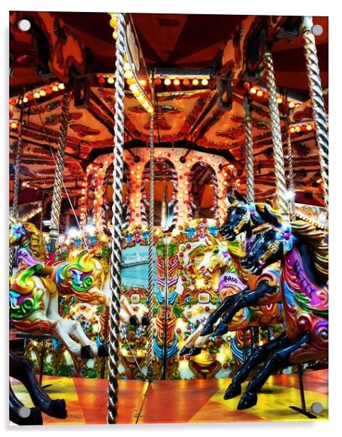 Carousel Acrylic by Helen Wright