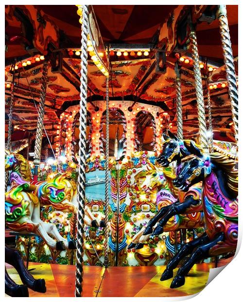 Carousel Print by Helen Wright