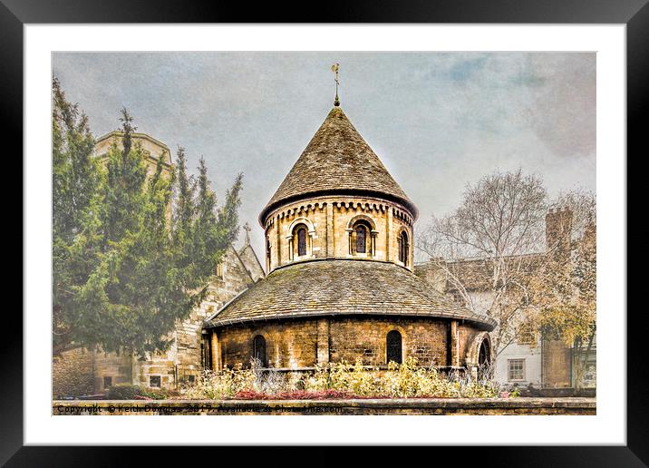 The Round Church in Cambridge, England Framed Mounted Print by Keith Douglas