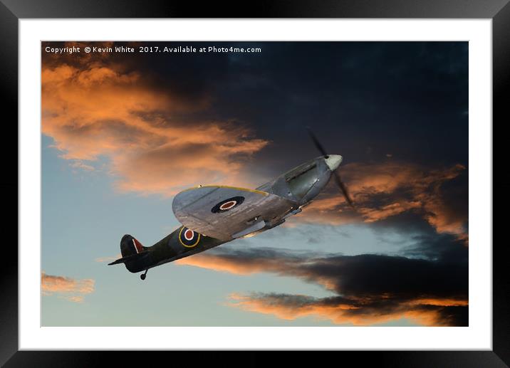 Supermarine Spitfire 1940 Framed Mounted Print by Kevin White