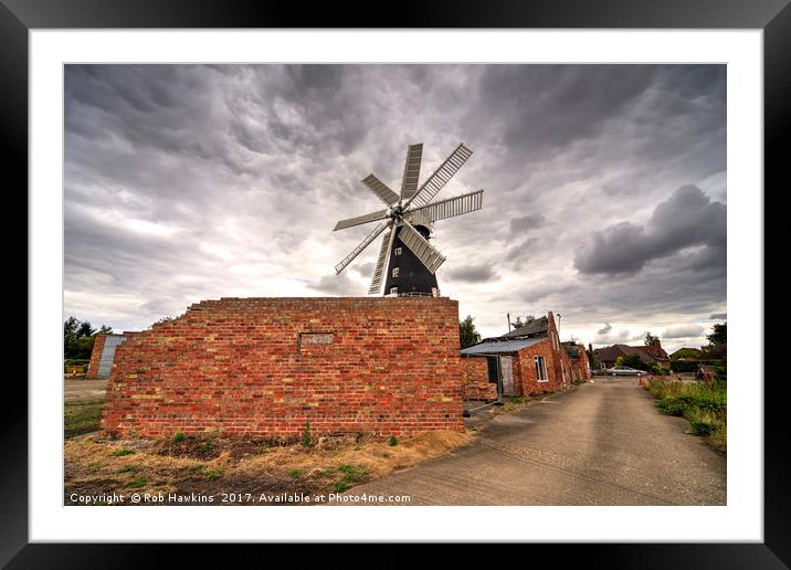 Heckington Windmill  Framed Mounted Print by Rob Hawkins