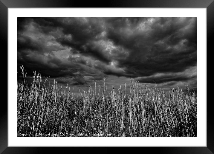 Heavy Clouds Framed Mounted Print by Philip Gough
