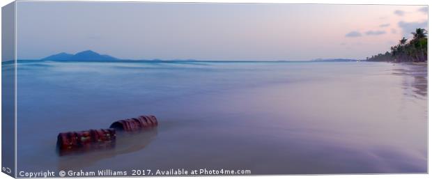 Tropical beach sunset Canvas Print by Graham Williams