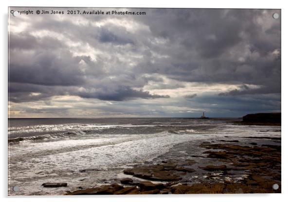 Northumbrian Seascape Acrylic by Jim Jones