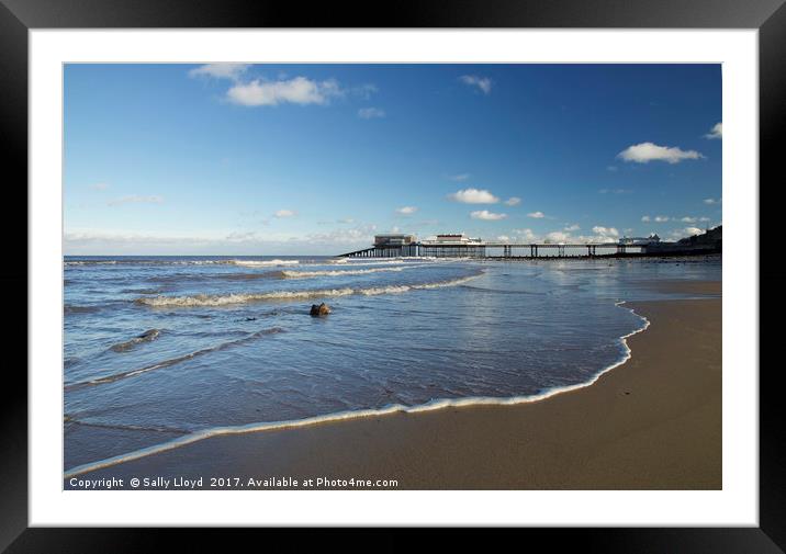 Cromer pier from the beach Framed Mounted Print by Sally Lloyd