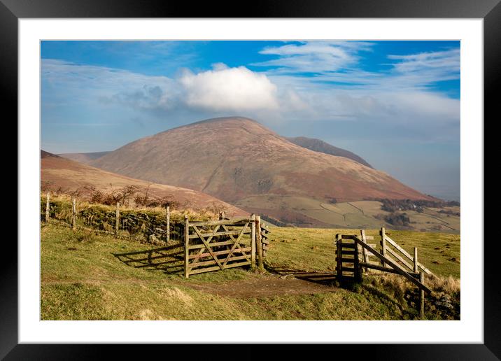 Pathway to Blencathra Framed Mounted Print by Roger Green