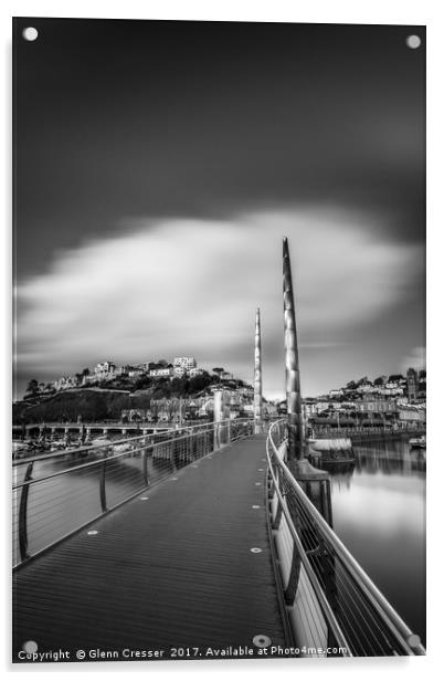 Torquay Harbour Bridge Acrylic by Glenn Cresser