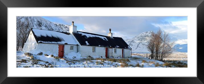 Blackrock Cottage in Winter (Panorama) Framed Mounted Print by Maria Gaellman