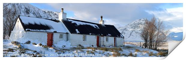 Blackrock Cottage in Winter (Panorama) Print by Maria Gaellman