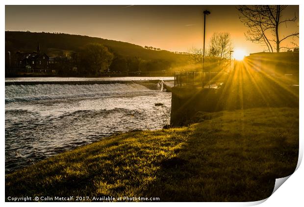 Late sun in Otley Print by Colin Metcalf