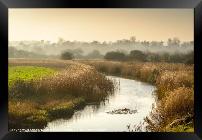 Misty Morning at Cley Framed Print by Stephen Mole