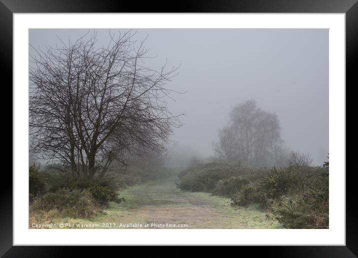 Fog over the common Framed Mounted Print by Phil Wareham