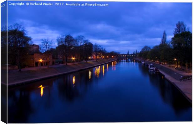 Daybreak over the River Ouse, York Canvas Print by Richard Pinder