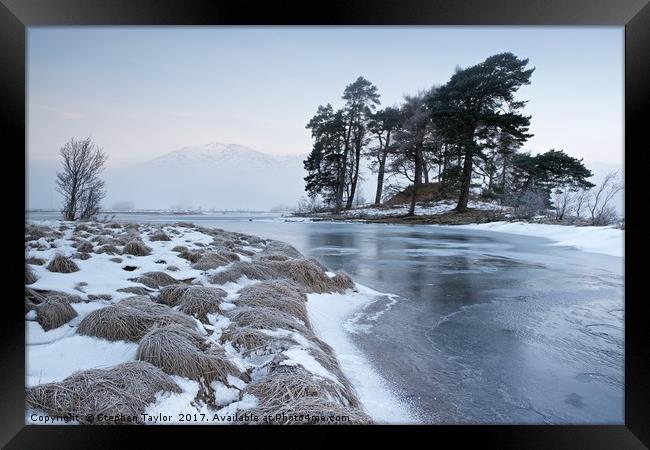 A new day at Loch Tulla Framed Print by Stephen Taylor