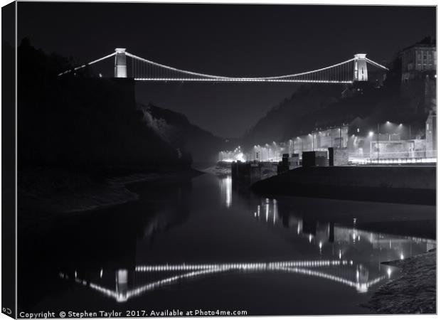 The Clifton Bridge Canvas Print by Stephen Taylor