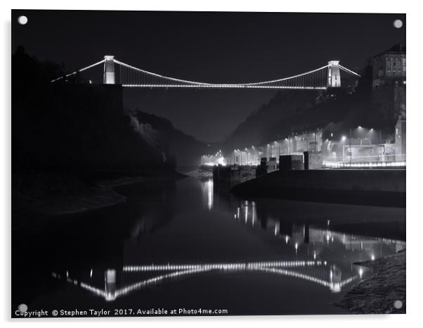 The Clifton Bridge Acrylic by Stephen Taylor
