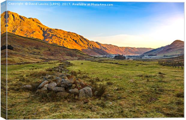 Great Langdale Valley Canvas Print by David Lewins (LRPS)