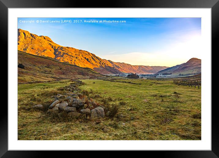 Great Langdale Valley Framed Mounted Print by David Lewins (LRPS)