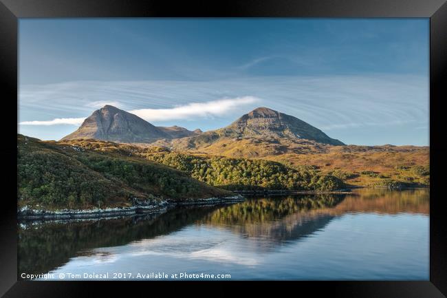 Clouds over Quinag  Framed Print by Tom Dolezal