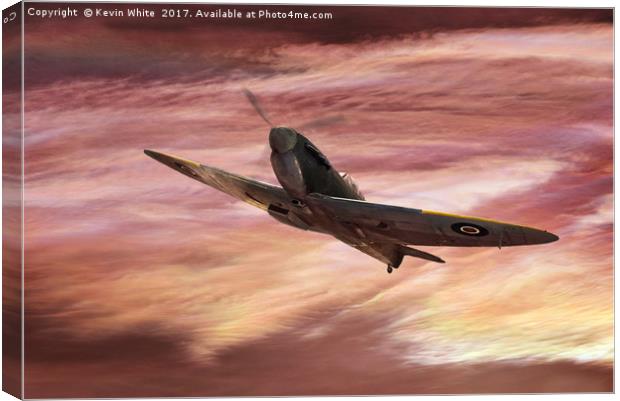 RAF Spitfire Canvas Print by Kevin White