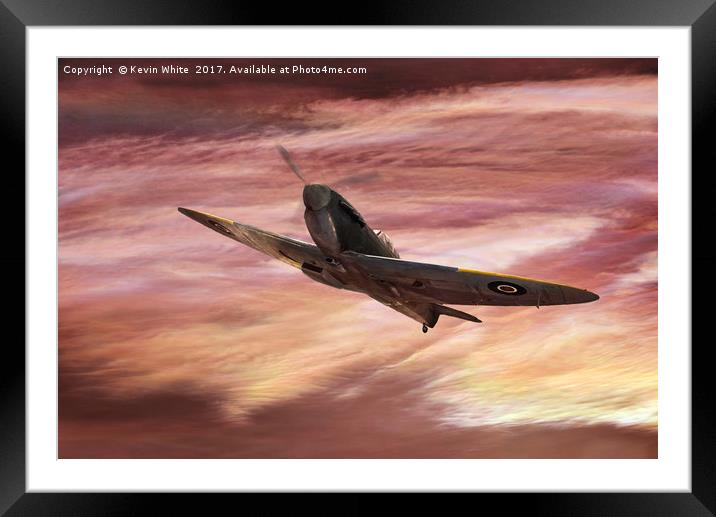 RAF Spitfire Framed Mounted Print by Kevin White