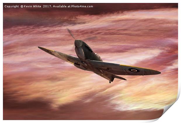 RAF Spitfire Print by Kevin White