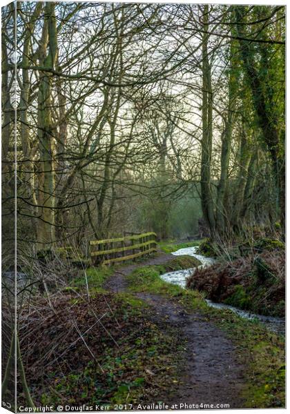 Countryside path Barry Mill Canvas Print by Douglas Kerr