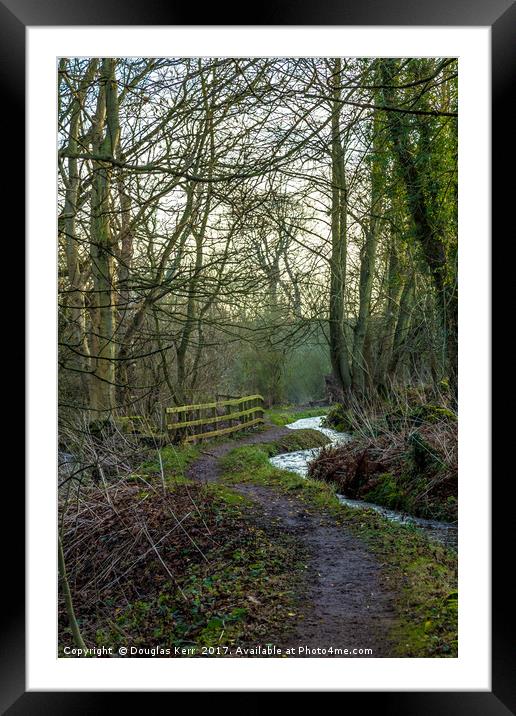 Countryside path Barry Mill Framed Mounted Print by Douglas Kerr