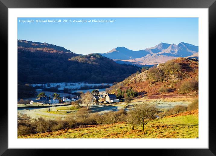 Snowdon Horseshoe from Capel Curig Framed Mounted Print by Pearl Bucknall