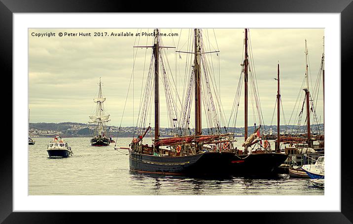 Coming Into Brixham Framed Mounted Print by Peter F Hunt