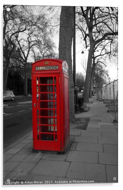 London Telephone Box  Acrylic by Aidan Moran