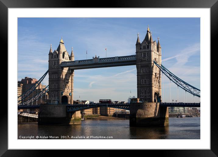 Tower Bridge, London, England  Framed Mounted Print by Aidan Moran