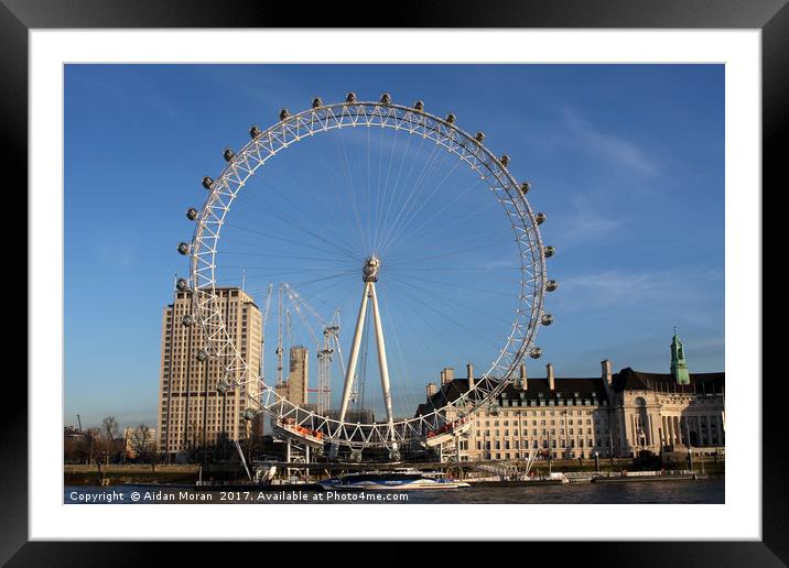 The London Eye  Framed Mounted Print by Aidan Moran