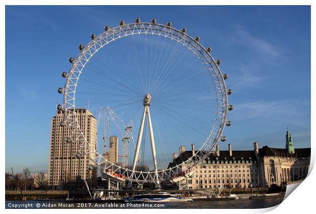 The London Eye  Print by Aidan Moran