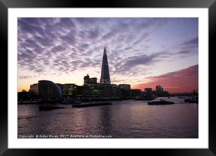 London Skyline  Framed Mounted Print by Aidan Moran