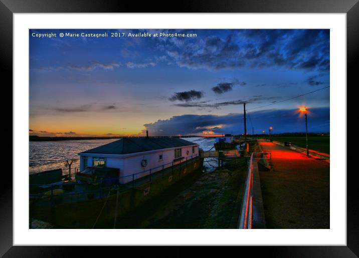  Sunset Stroll Framed Mounted Print by Marie Castagnoli