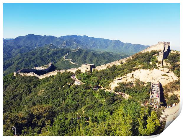 Great Wall China Print by Cecilia Zheng