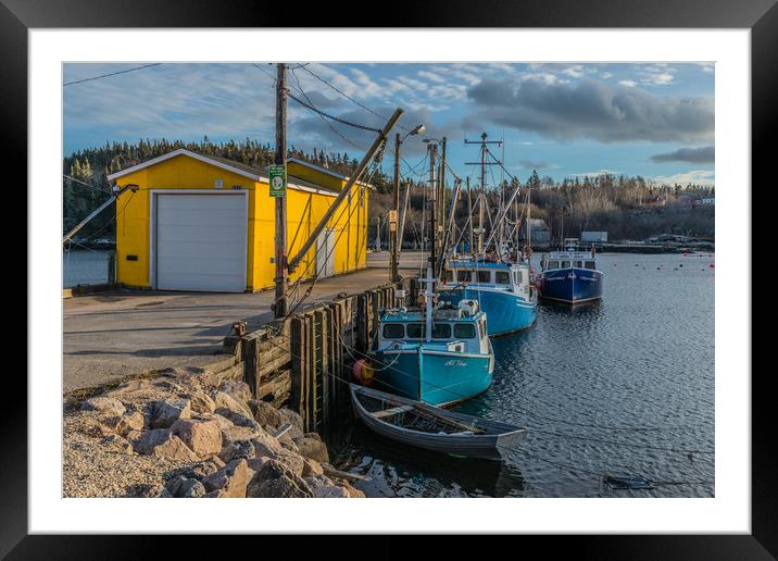 End of day in Northwest Cove, Nova Scotia Framed Mounted Print by Roxane Bay