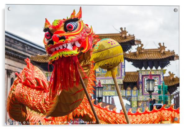 Dragon Dance in Chinatown Acrylic by Jason Wells