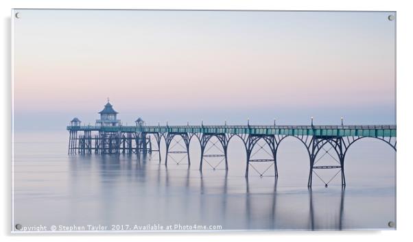 Clevedon Pier Acrylic by Stephen Taylor