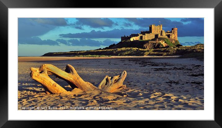 Bambrough Sunset Framed Mounted Print by Jack Byers