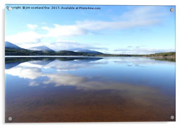 Loch Morlich Acrylic by jim scotland fine art