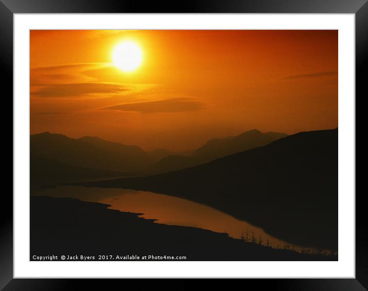     Highland Sunset                            Framed Mounted Print by Jack Byers