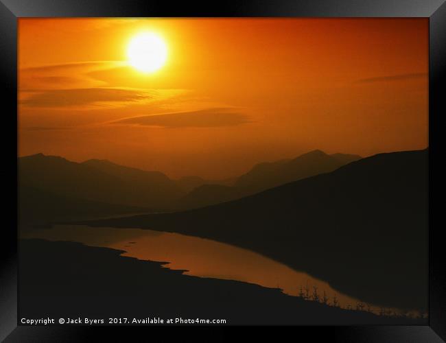     Highland Sunset                            Framed Print by Jack Byers