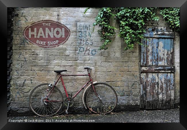  The Hanoi Bike Shop Resturant Framed Print by Jack Byers