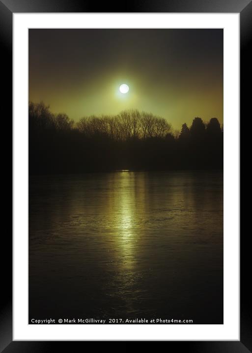 Misty Sunrise over Icy Garnqueen Loch Framed Mounted Print by Mark McGillivray