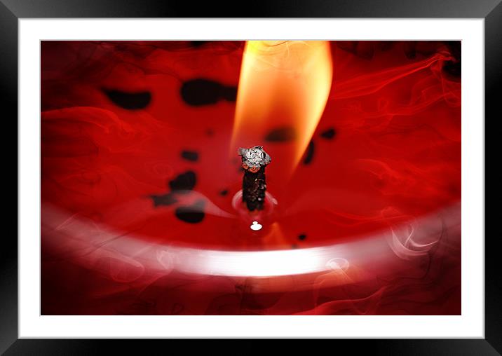 Red Candle  Framed Mounted Print by JC studios LRPS ARPS